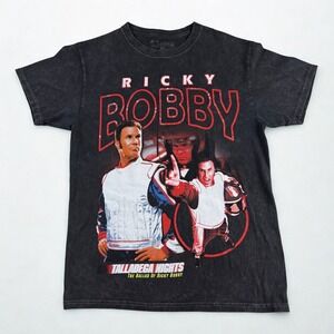 Talladega Nights Ricky Bobby Shirt Mens Medium Black Mineral Wash Graphic Tee